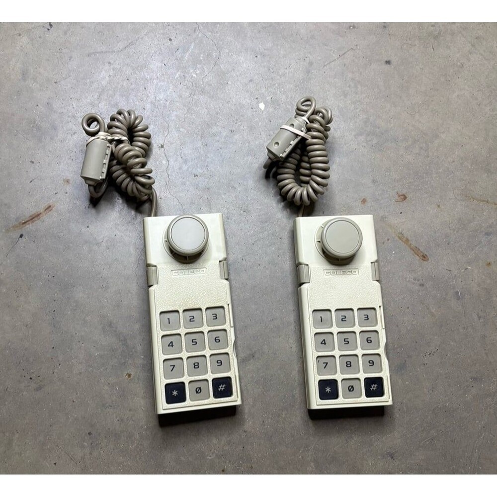 2 ColecoVision and Adam Original Controllers - White